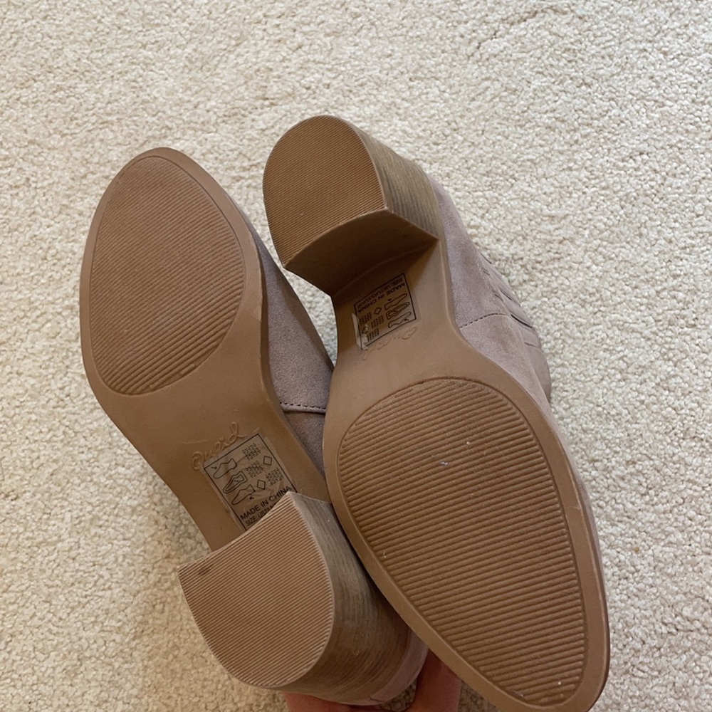 Beige Suede Booties - Picture 3 of 3